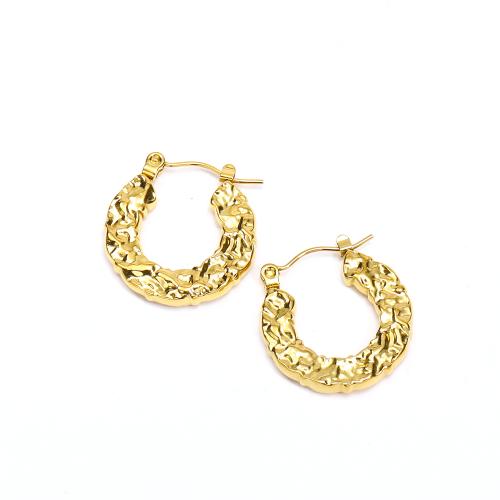 Acier inoxydable Levier Retour Earring, Acier inoxydable 304, bijoux de mode & pour femme, doré, 21x20mm, Vendu par paire