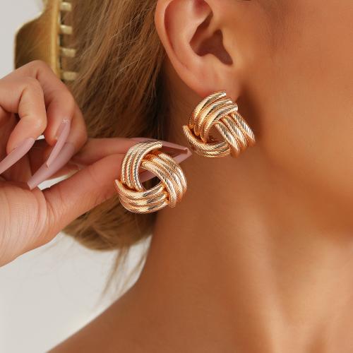 Tibetan Style Stud Earring, gold color plated, for woman, more colors for choice, nickel, lead & cadmium free, Sold By PC