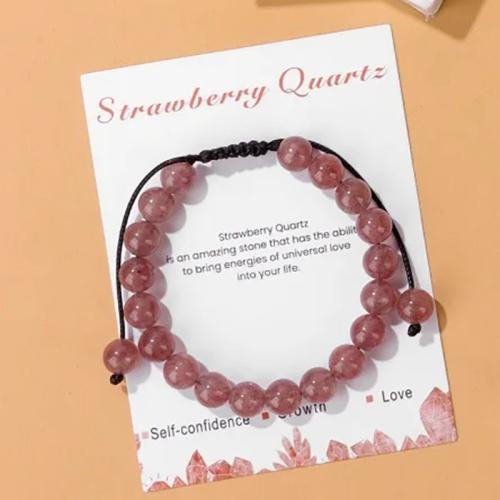 Gemstone Bracelets, Natural Stone, fashion jewelry & different materials for choice, more colors for choice, Length:18.5 cm, Sold By PC
