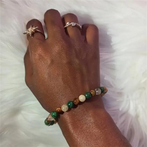 Bracelets de pierres précieuses, pierre gemme, bijoux de mode & unisexe, couleurs mélangées, Longueur:18.5 cm, Vendu par PC