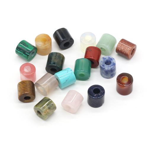 Gemstone Jewelry Beads, Natural Stone, Column, DIY & different materials for choice, more colors for choice, 9x9mm, Hole:Approx 4mm, Sold By PC
