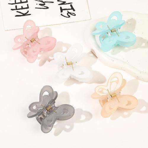 Hair Claw Clips Plastic Butterfly handmade Double Layer & for woman Sold By PC