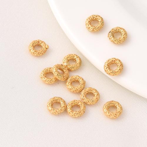 Brass Spacer Beads plated DIY golden Sold By PC