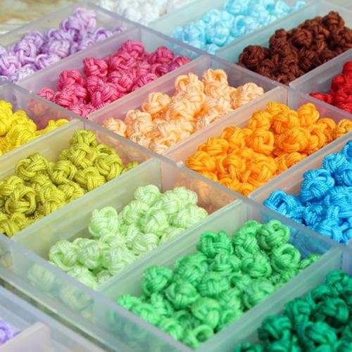 Mixed Jewelry Beads, Polyamide, DIY, more colors for choice, Diameter about 6mm inner diameter about 1-3mm, 500PCs/Lot, Sold By Lot