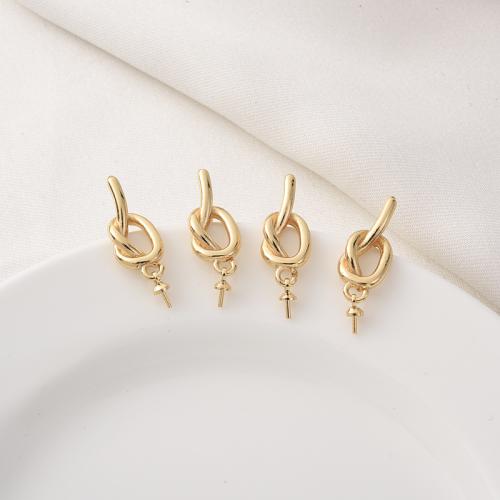 Brass Stud Earring, plated, DIY, golden, 7.80x19.80mm, Sold By Pair
