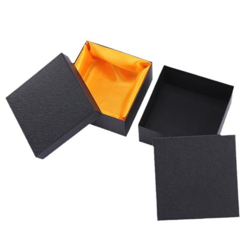 Ékszer Gift Box, Papír, Hordozható & Dustproof, fekete, 130x130x60mm, Által értékesített PC