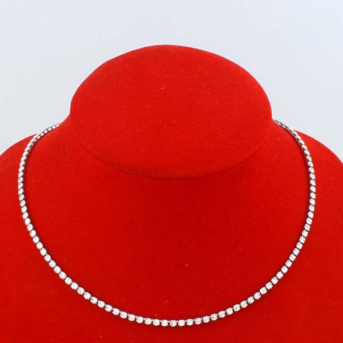 Nehrđajućeg čelika, nakit ogrlice, 304 nehrđajućeg čelika, s 7.7cm Produžetak lanac, pozlaćen, modni nakit & micro utrti kubni cirkonij, više boja za izbor, 3mm, Dužina 44 cm, Prodano By PC