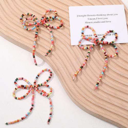 Hair Accessories DIY Findings, Acrylic, Bowknot, multi-colored, 87x75mm, Sold By PC