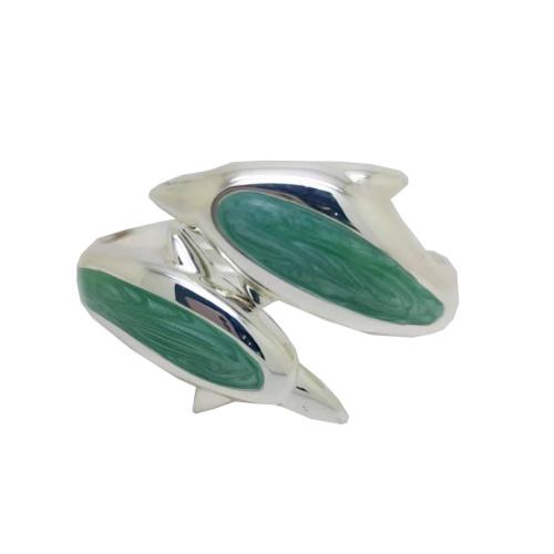 Tibetan Style Bangle, Dolphin, plated, for woman & enamel, more colors for choice, Sold By PC