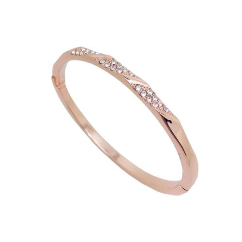 Zinc Alloy Bangle plated micro pave cubic zirconia & for woman Inner Approx Sold By PC