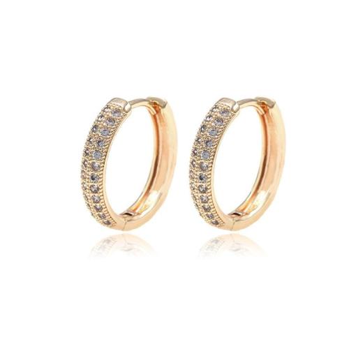 Cubic Zirconia Micro Pave Brass Earring, plated, different styles for choice & micro pave cubic zirconia & for woman, golden, Sold By Pair