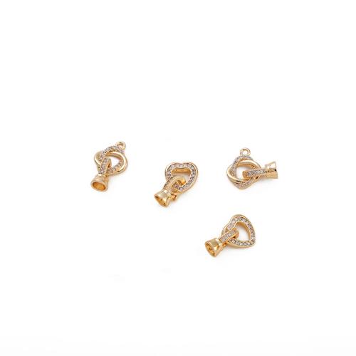 Fechos de jóias de bronze, cobre, DIY & Vario tipos a sua escolha & micro pavimento em zircônia cúbica, dourado, vendido por PC