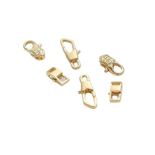 Brass Lobster Clasp, plated, DIY & different styles for choice, golden, Sold By PC