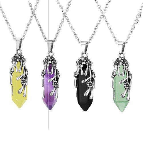 Stainless Steel Jewelry Necklace 304 Stainless Steel with Natural Stone & for woman Sold By PC