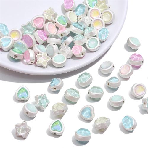 Brass Jewelry Beads, with Glass, DIY & different styles for choice, more colors for choice, Hole:Approx 1mm, Sold By PC
