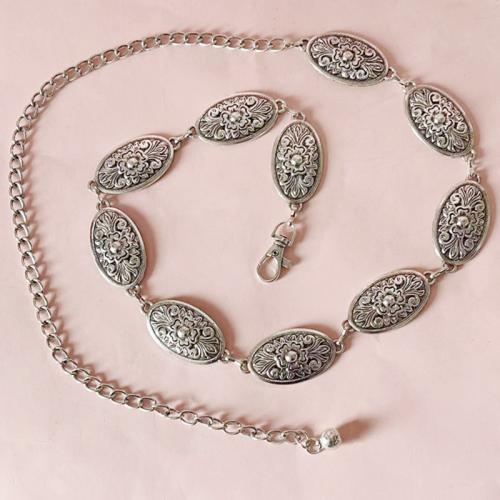Body Chain Jewelry, Tibetan Style, for woman, silver color, Length:120 cm, Sold By PC