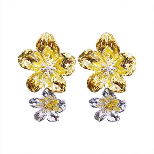 Brass Stud Earring Zinc Alloy fashion jewelry & for woman & two tone Sold By Pair