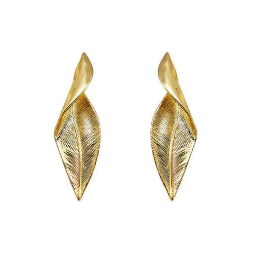 Brass Stud Earring, fashion jewelry & for woman, more colors for choice, 74x23mm, Sold By Pair
