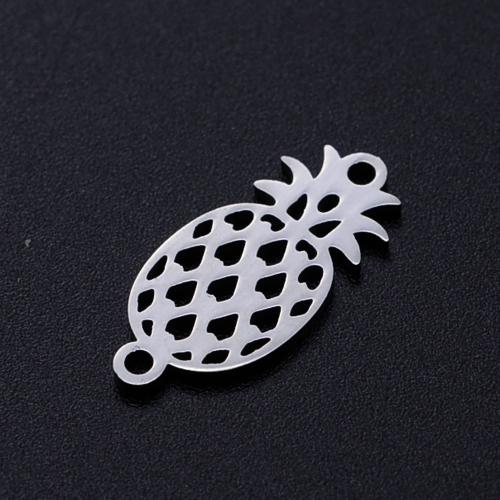 Titanium Steel Connector Pineapple Vacuum Ion Plating fashion jewelry & DIY & 1/1 loop & hollow Sold By Bag