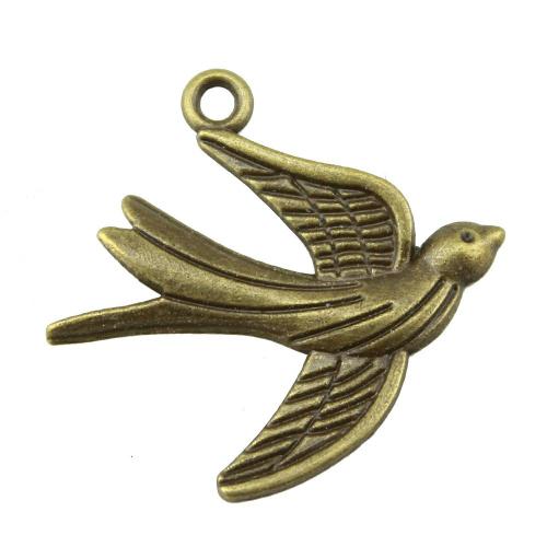 Tibetan Style Animal Pendants, Bird, plated, vintage & fashion jewelry & DIY, more colors for choice, 29x28mm, Sold By PC