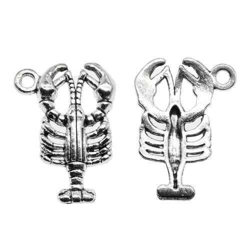 Zinc Alloy Animal Pendants Lobster antique silver color plated vintage & fashion jewelry & DIY Sold By PC
