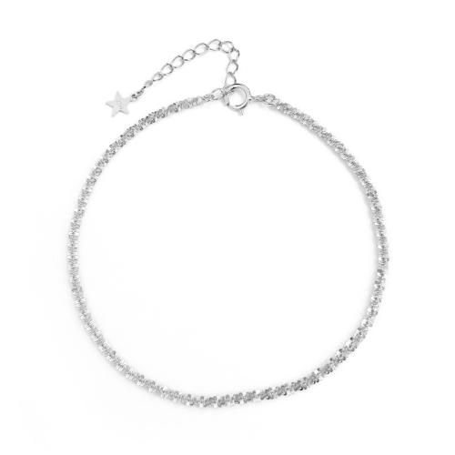 Pulseiras de prata, 925 de prata esterlina, with 4cm extender chain, joias de moda & para mulher, Mais cores pare escolha, comprimento Aprox 16 cm, vendido por PC