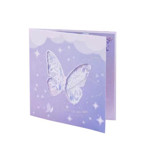 открытки, бумага, 3D-эффект, фиолетовый, 150x150mm, продается PC