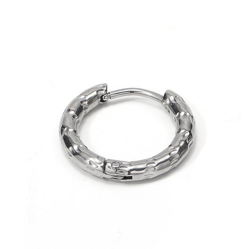 Stainless Steel Huggie Hoop Earring, 304 Stainless Steel, fashion jewelry & Unisex, original color, 17x16x2.50mm, Sold By PC