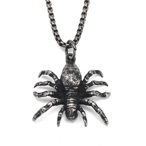 Stainless Steel Jewelry Necklace 304 Stainless Steel Spider Antique finish fashion jewelry & for man Sold By PC