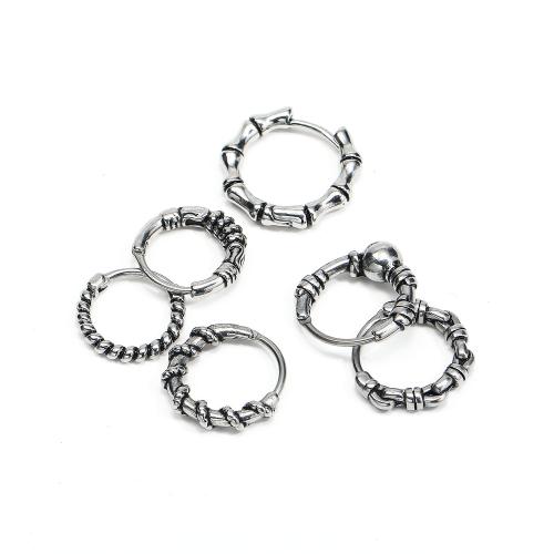 Stainless Steel Huggie Hoop Earring, 304 Stainless Steel, fashion jewelry & Unisex & different styles for choice, original color, Sold By PC