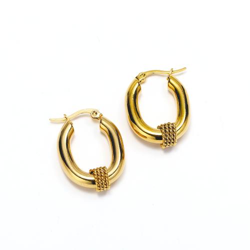Acier inoxydable Levier Retour Earring, Acier inoxydable 304, bijoux de mode & pour femme, doré, 28x21mm, Vendu par paire