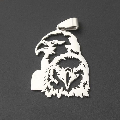 Stainless Steel Animal Pendants 304 Stainless Steel Eagle plated DIY silver color Sold By PC