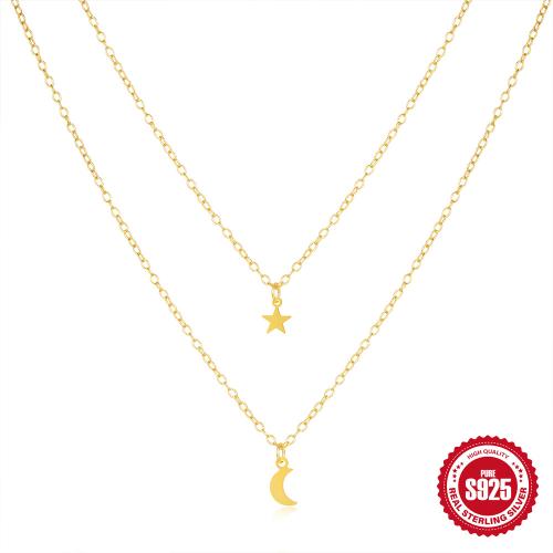 925 Sterling Silver Necklaces for woman gold Sold By PC