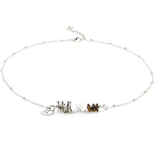 Edelstahl Schmuck Halskette, 304 Edelstahl, mit Edelstein, handgemacht, Konstellation Schmuck & verschiedene Muster für Wahl & für Frau, keine, verkauft von PC