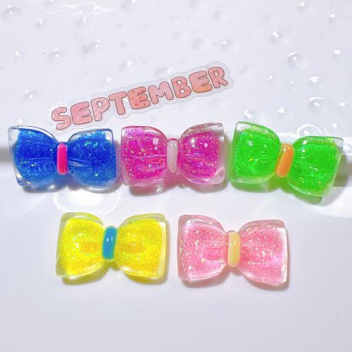 Mobile Phone DIY Decoration, Resin, Bowknot, epoxy gel, more colors for choice, 5PCs/Lot, Sold By Lot