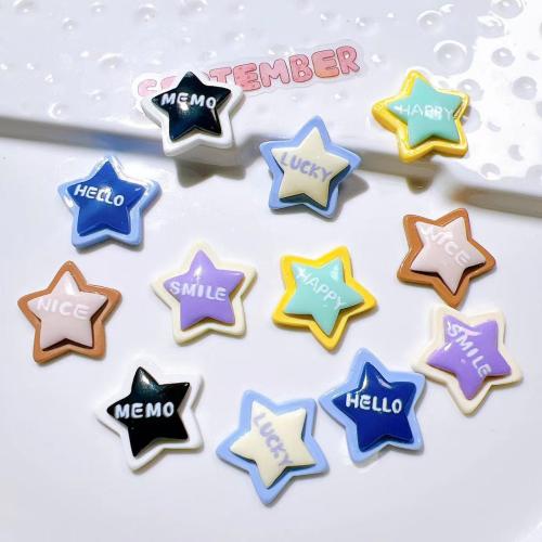 Mobile Phone DIY Decoration, Resin, Star, more colors for choice, Sold By PC