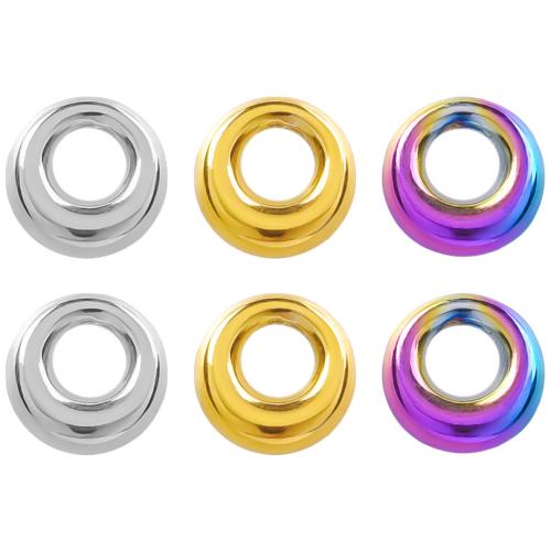 Stainless Steel Pendants, 304 Stainless Steel, Donut, Vacuum Ion Plating, fashion jewelry & DIY & hollow, more colors for choice, 12x12mm, Sold By PC