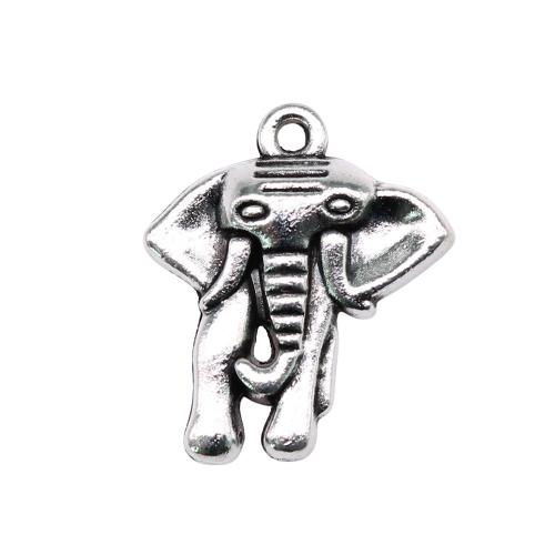 Tibetan Style Animal Pendants, Elephant, plated, vintage & fashion jewelry & DIY, more colors for choice, 22x19mm, Sold By PC