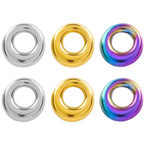 Stainless Steel Pendants, 304 Stainless Steel, Donut, Vacuum Ion Plating, fashion jewelry & DIY & hollow, more colors for choice, 12x13mm, Sold By PC