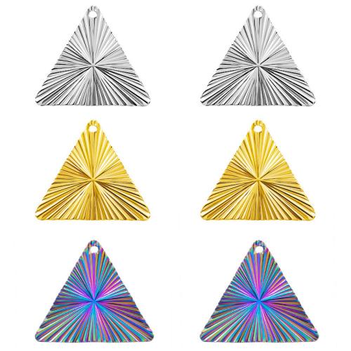 Jóias Pingentes de aço inoxidável, Aço inoxidável 304, Triângulo, joias de moda & DIY, Mais cores pare escolha, 28x24mm, vendido por PC