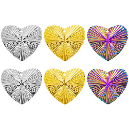Stainless Steel Heart Pendants, 304 Stainless Steel, Vacuum Ion Plating, fashion jewelry & DIY, more colors for choice, 29x25mm, Sold By PC