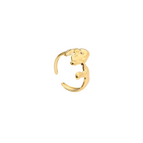 Stainless Steel Finger Ring 304 Stainless Steel fashion jewelry & Unisex golden Sold By PC