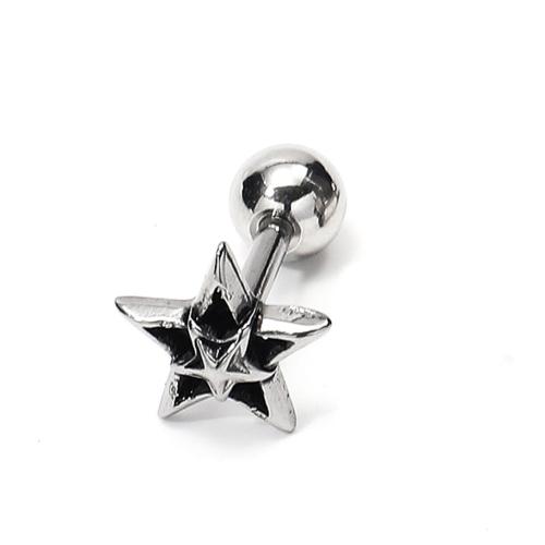 Stainless Steel Stud Earrings 304 Stainless Steel Star fashion jewelry & Unisex original color Sold By PC