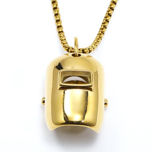 Nerezová ocel šperky náhrdelník, 304 Stainless Steel, Maska, módní šperky & různé styly pro výběr & pro muže, více barev na výběr, Prodáno By PC