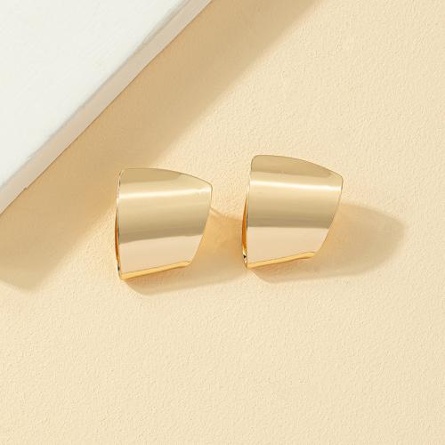 Tibetan Style Stud Earring, gold color plated, for woman, nickel, lead & cadmium free, 23x30mm, Sold By Pair