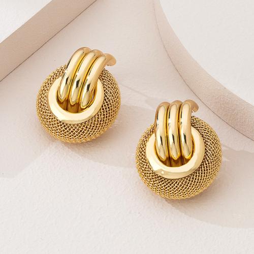 Tibetan Style Stud Earring, gold color plated, for woman, nickel, lead & cadmium free, Sold By Pair
