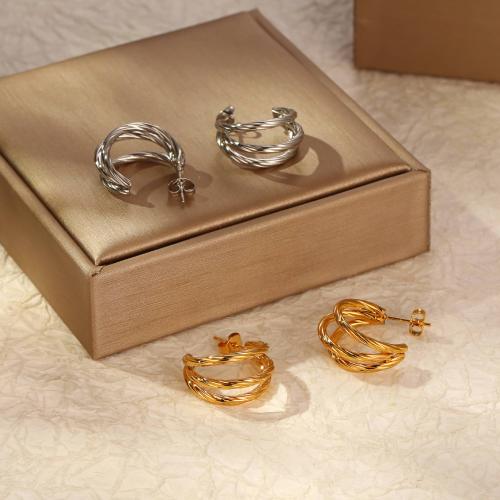 Edelstahl Ohrringe, 304 Edelstahl, plattiert, für Frau, keine, verkauft von Paar