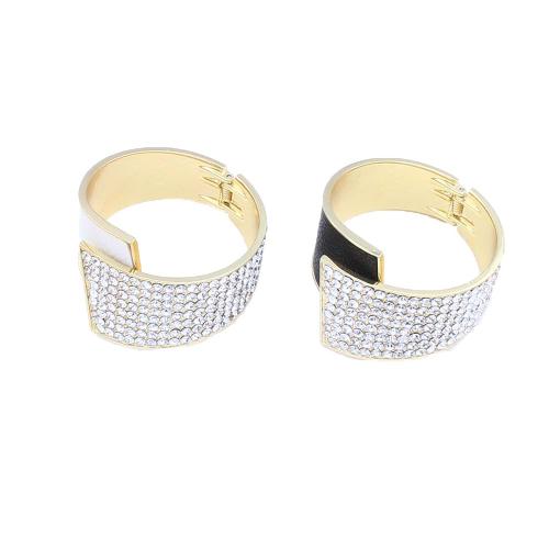 Zinc Alloy Bangle with Iron plated fashion jewelry & with rhinestone nickel lead & cadmium free Sold By Bag