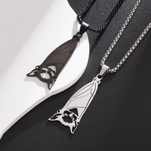 Stainless Steel Jewelry Necklace 304 Stainless Steel Owl plated fashion jewelry Length 60 cm Sold By PC