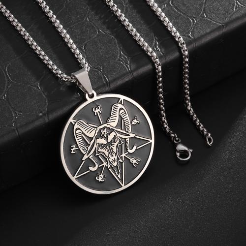 Stainless Steel Jewelry Necklace 304 Stainless Steel plated fashion jewelry silver color Length 60 cm Sold By PC